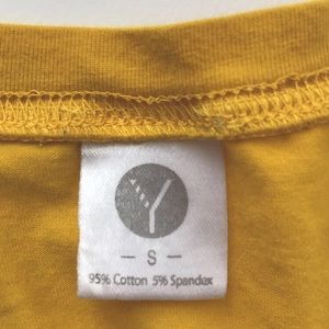 Gold t-shirt with graphics